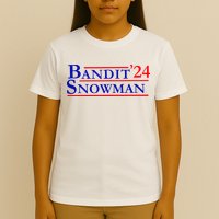 Bandit Snowman 24 Retro Election Style Funny 2024 Bandit T-Shirt