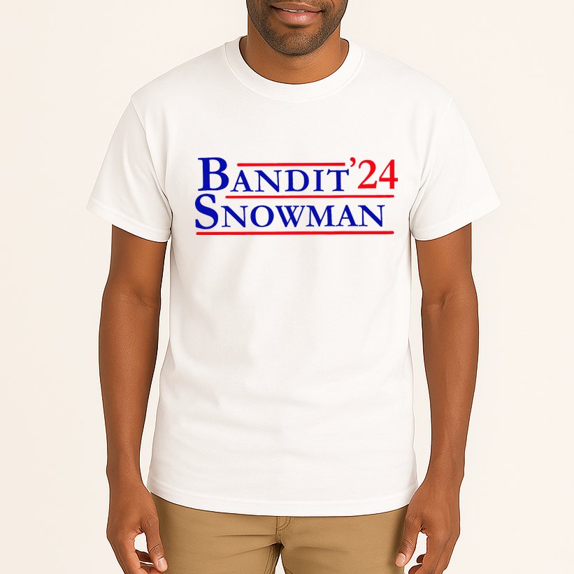 Bandit Snowman 24 Retro Election Style Funny 2024 Bandit Tall T-Shirt