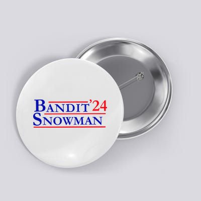 Bandit Snowman 24 Retro Election Style Funny 2024 Bandit Button