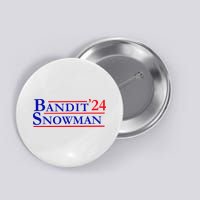 Bandit Snowman 24 Retro Election Style Funny 2024 Bandit Button
