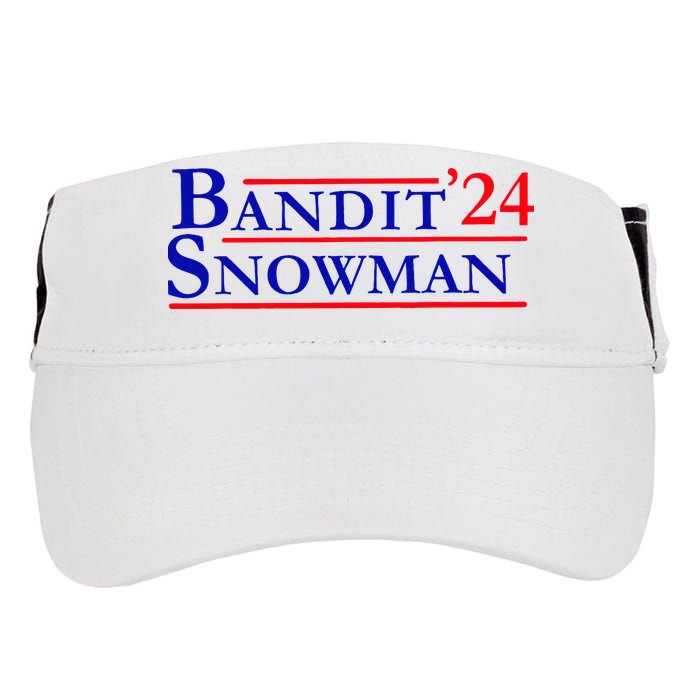 Bandit Snowman 24 Retro Election Style Funny 2024 Bandit Adult Drive Performance Visor