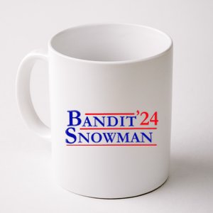 Bandit Snowman 24 Retro Election Style Funny 2024 Bandit Coffee Mug