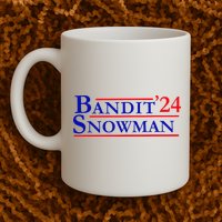 Bandit Snowman 24 Retro Election Style Funny 2024 Bandit Mug