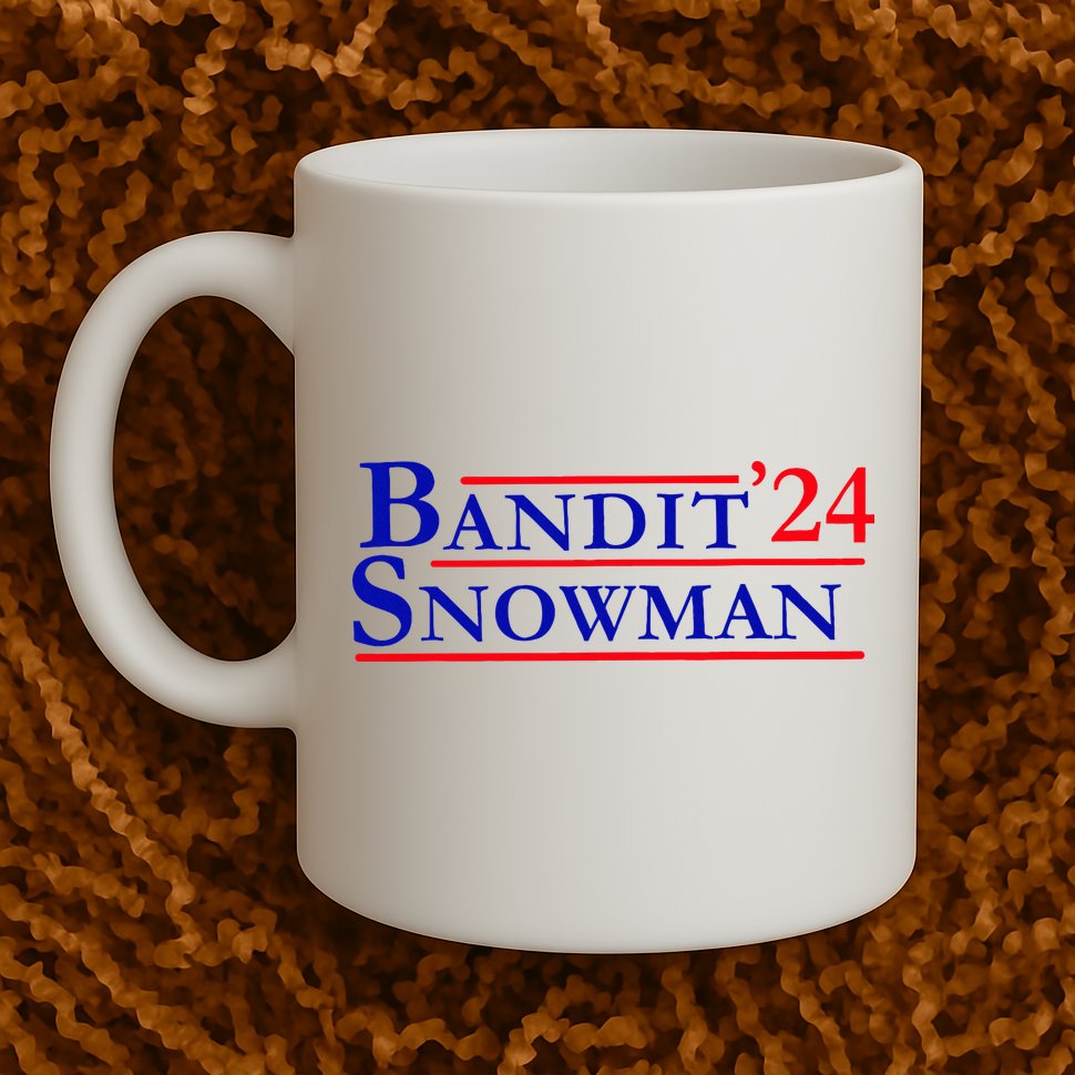 Bandit Snowman 24 Retro Election Style Funny 2024 Bandit Mug