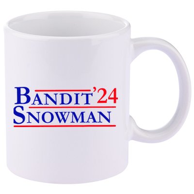 Bandit Snowman 24 Retro Election Style Funny 2024 Bandit 11oz C Handle Ceramic Mug