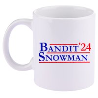 Bandit Snowman 24 Retro Election Style Funny 2024 Bandit 11oz C Handle Ceramic Mug