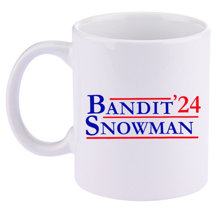Bandit Snowman 24 Retro Election Style Funny 2024 Bandit 11oz C Handle Ceramic Mug