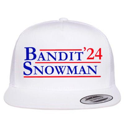 Bandit Snowman 24 Retro Election Style Funny 2024 Bandit Flatbill Hat