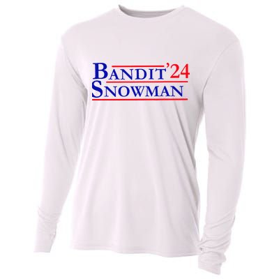 Bandit Snowman 24 Retro Election Style Funny 2024 Bandit Cooling Performance Long Sleeve Crew