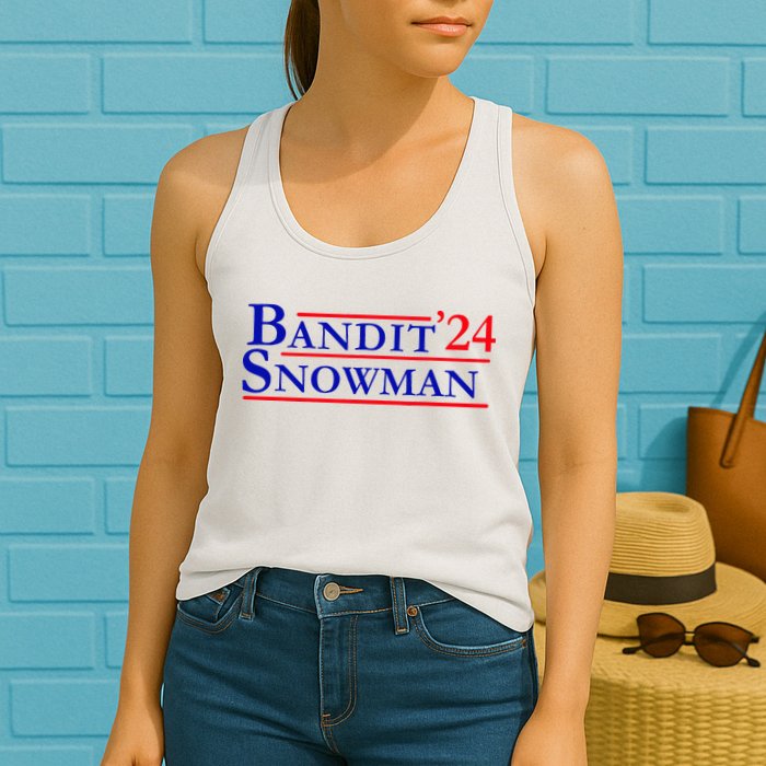 Bandit Snowman 24 Retro Election Style Funny 2024 Bandit Womens Tank Top