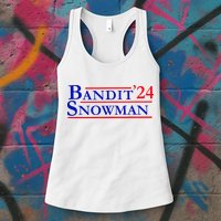 Bandit Snowman 24 Retro Election Style Funny 2024 Bandit Womens Tank Top
