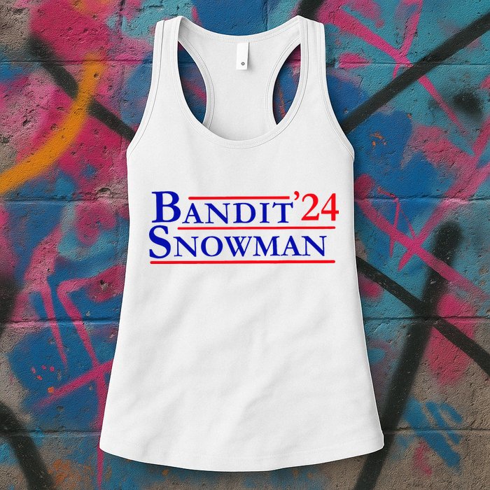Bandit Snowman 24 Retro Election Style Funny 2024 Bandit Womens Tank Top