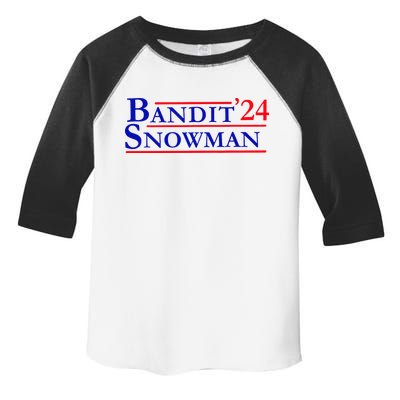 Bandit Snowman 24 Retro Election Style Funny 2024 Bandit Toddler Fine Jersey T-Shirt