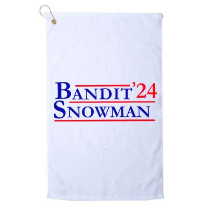 Bandit Snowman 24 Retro Election Style Funny 2024 Bandit Golf Towel