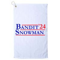Bandit Snowman 24 Retro Election Style Funny 2024 Bandit Golf Towel