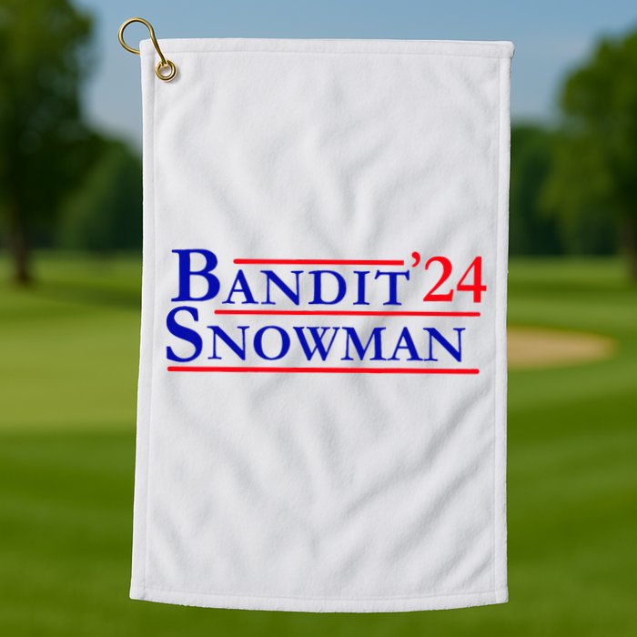 Bandit Snowman 24 Retro Election Style Funny 2024 Bandit Golf Towel