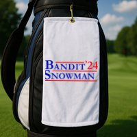 Bandit Snowman 24 Retro Election Style Funny 2024 Bandit Golf Towel