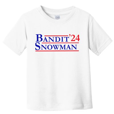 Bandit Snowman 24 Retro Election Style Funny 2024 Bandit Toddler T-Shirt