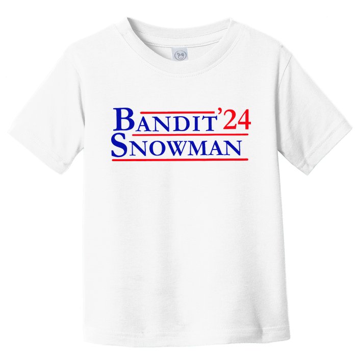 Bandit Snowman 24 Retro Election Style Funny 2024 Bandit Toddler T-Shirt