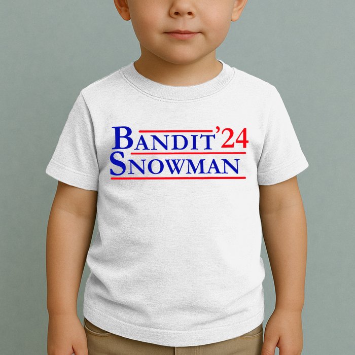 Bandit Snowman 24 Retro Election Style Funny 2024 Bandit Toddler T-Shirt