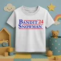 Bandit Snowman 24 Retro Election Style Funny 2024 Bandit Toddler T-Shirt