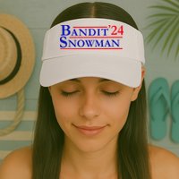 Bandit Snowman 24 Retro Election Style Funny 2024 Bandit Visor