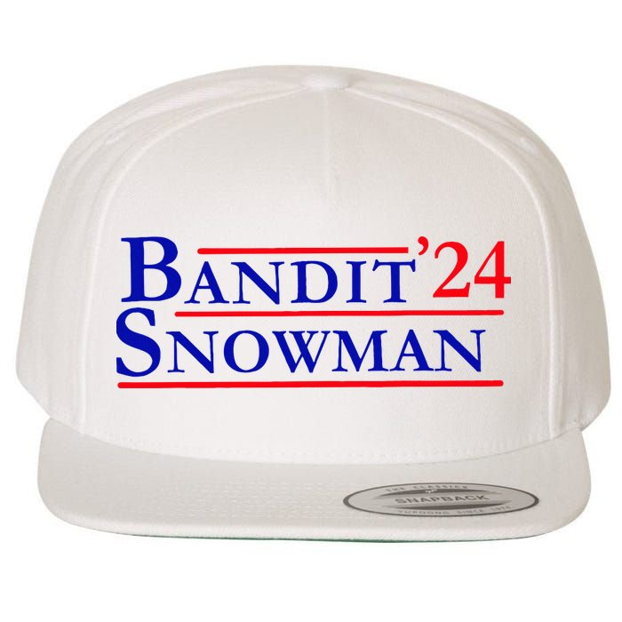 Bandit Snowman 24 Retro Election Style Funny 2024 Bandit Wool Snapback Cap