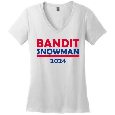 Bandit Snowman 2024 Women's V-Neck T-Shirt