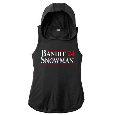 Bandit Snowman 2024 Election Funny Gift Ladies PosiCharge Tri-Blend Wicking Draft Hoodie Tank