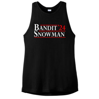 Bandit Snowman 2024 Election Funny Gift Ladies PosiCharge Tri-Blend Wicking Tank