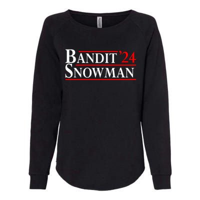 Bandit Snowman 2024 Election Funny Gift Womens California Wash Sweatshirt