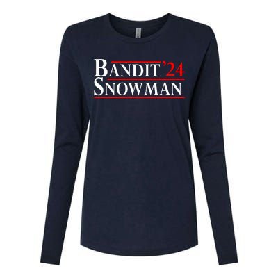 Bandit Snowman 2024 Election Funny Gift Womens Cotton Relaxed Long Sleeve T-Shirt