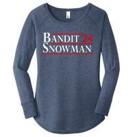 Bandit Snowman 2024 Election Funny Gift Women's Perfect Tri Tunic Long Sleeve Shirt