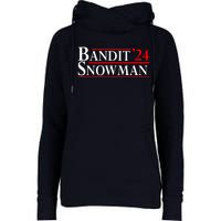 Bandit Snowman 2024 Election Funny Gift Womens Funnel Neck Pullover Hood