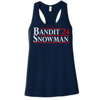 Bandit Snowman 2024 Election Funny Gift Women's Racerback Tank