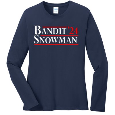 Bandit Snowman 2024 Election Funny Gift Ladies Long Sleeve Shirt