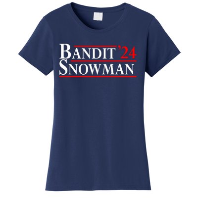 Bandit Snowman 2024 Election Funny Gift Women's T-Shirt