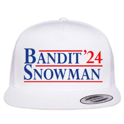 Bandit Snowman 2024 Election Funny Gift Flat Bill Trucker Hat