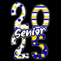 Bold Senior 2025 Polka Dot Stripes Graduation Style Backpack
