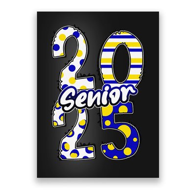 Bold Senior 2025 Polka Dot Stripes Graduation Style Poster