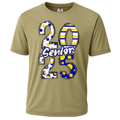 Bold Senior 2025 Polka Dot Stripes Graduation Style Performance Shirt