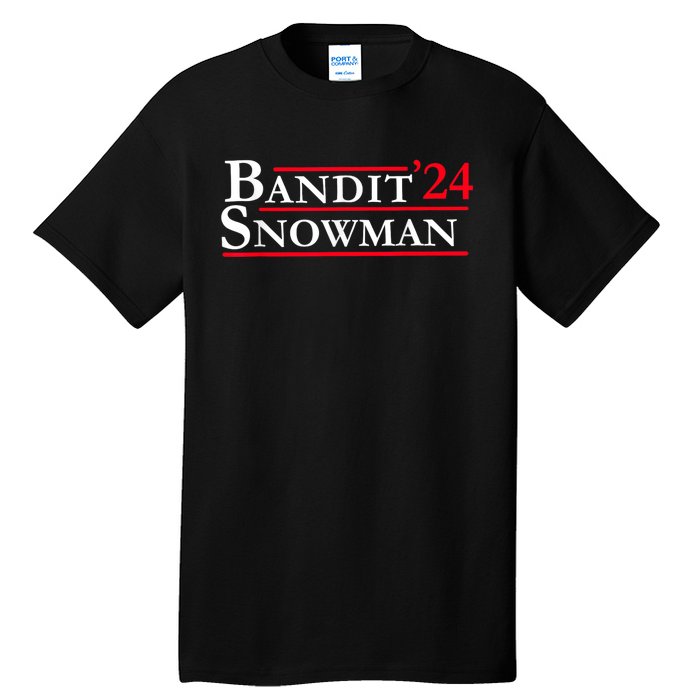 Bandit Snowman 2024 Election Funny Gift Tall T-Shirt