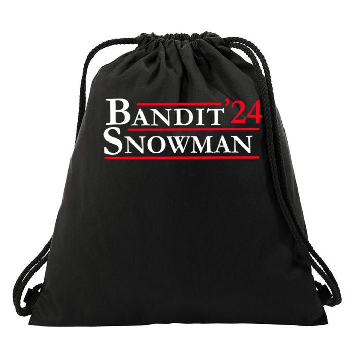 Bandit Snowman 2024 Election Funny Gift Drawstring Bag