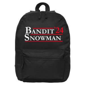 Bandit Snowman 2024 Election Funny Gift 16 in Basic Backpack