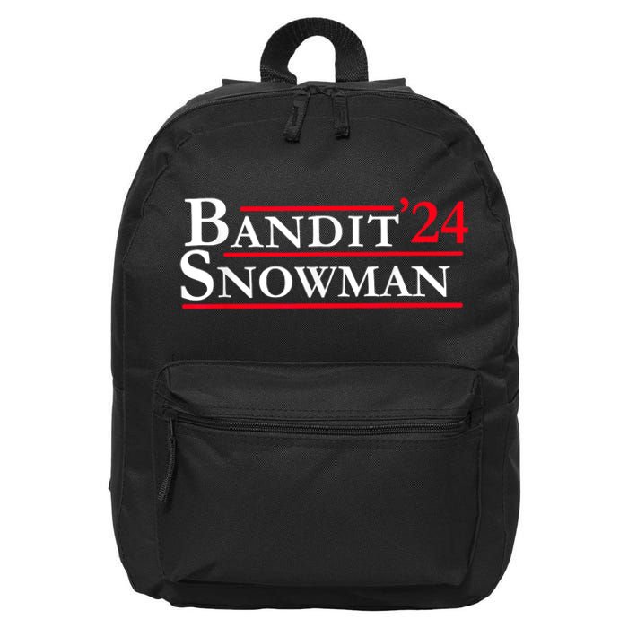 Bandit Snowman 2024 Election Funny Gift 16 in Basic Backpack