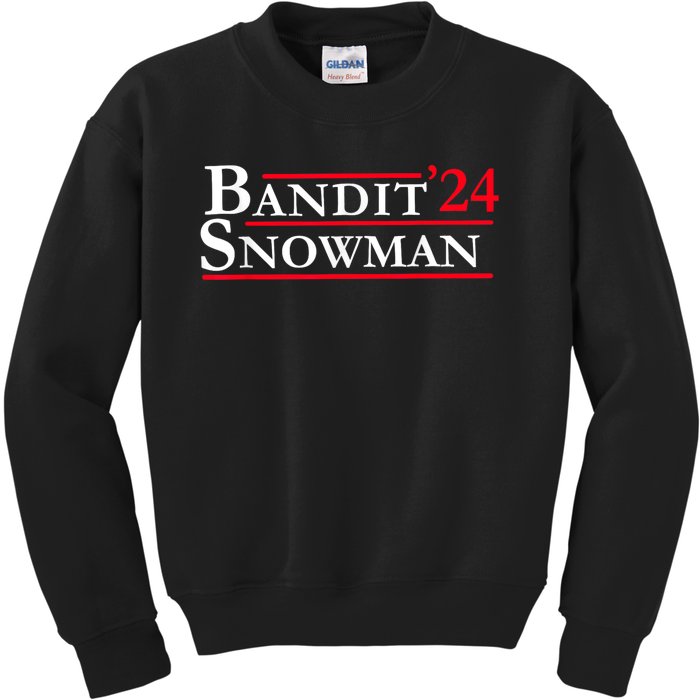 Bandit Snowman 2024 Election Funny Gift Kids Sweatshirt