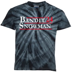 Bandit Snowman 2024 Election Funny Gift Kids Tie-Dye T-Shirt