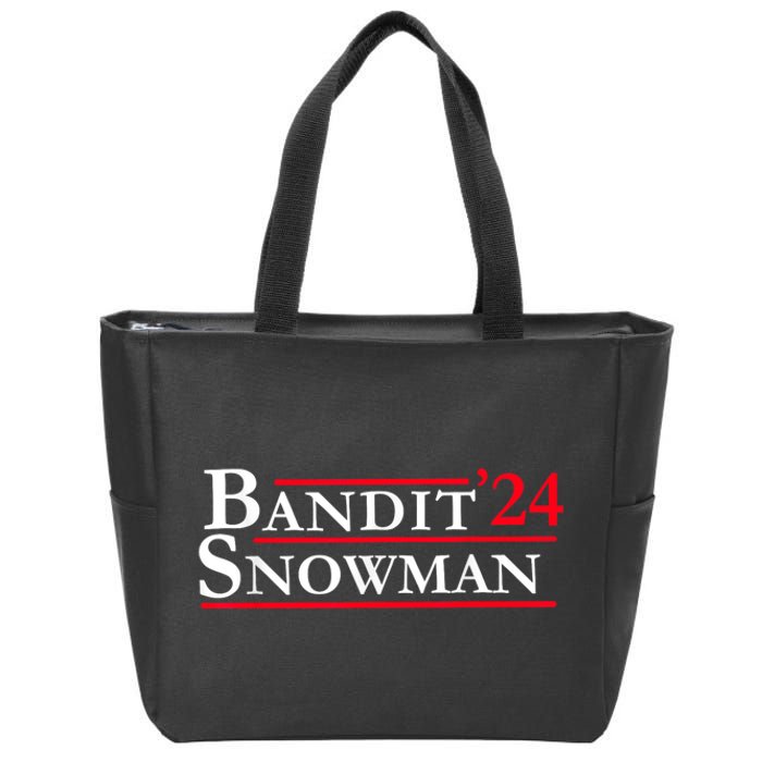 Bandit Snowman 2024 Election Funny Gift Zip Tote Bag