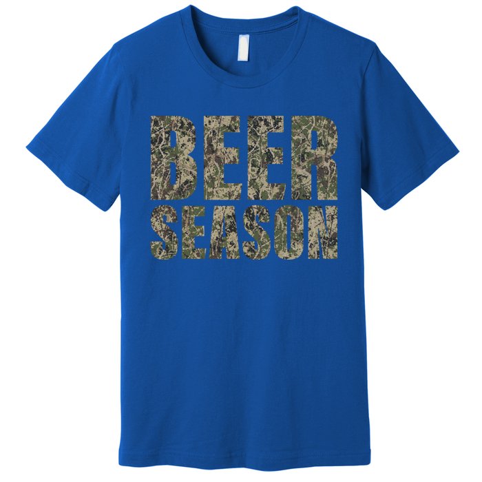 Beer Season 2 Camo Funny Deer Hunter Hunting Gift Premium T-Shirt