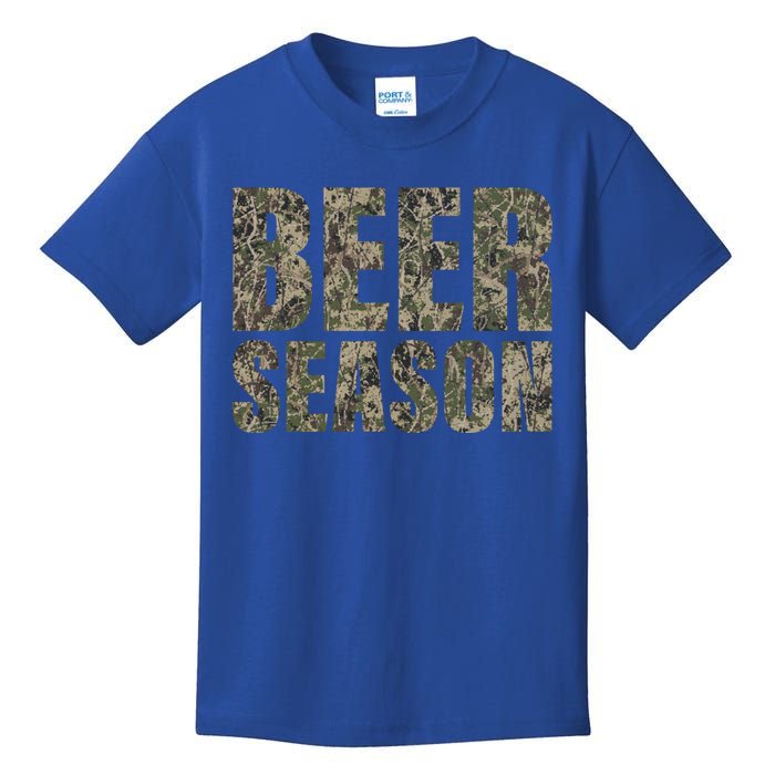 Beer Season 2 Camo Funny Deer Hunter Hunting Gift Kids T-Shirt